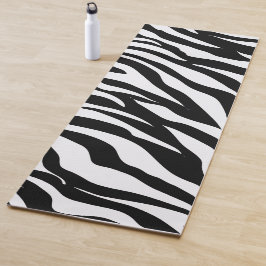 Esterilla De Yoga Black and White Safari Zebra Animal Print 