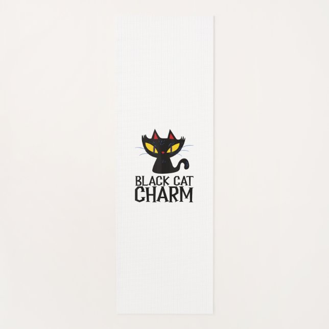 Esterilla De Yoga Black Cat Charm Halloween (Anverso)