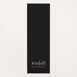 Esterilla De Yoga Black Personalized Monogram Custom Name