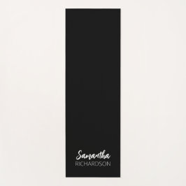 Esterilla De Yoga Black Personalized Monogram Name