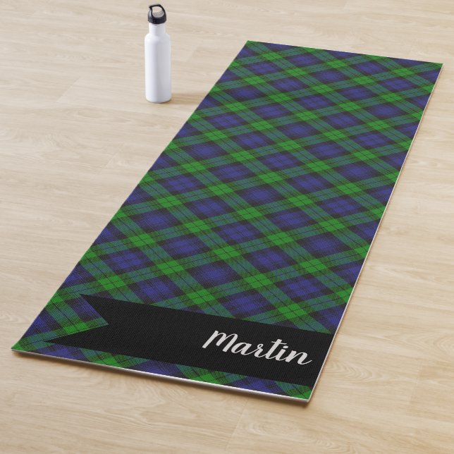 Esterilla De Yoga Black Watch Scottish Tartán Plaid Pattern (In situ)