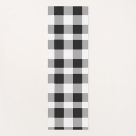Esterilla De Yoga Black White Buffalo Gingham Check Plate Holiday