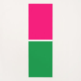 Esterilla De Yoga Bloque de color blanco verde rosa y nítida moderno