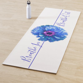Esterilla De Yoga Blue floral Blue Daisy - respira. Respirar