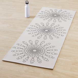 Esterilla De Yoga Blue Gray Cobblestone Sun Mandala 1 Yoga lateral