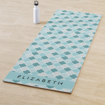 Blue Moroccan Trellis, Quatrefoil, tu nombre