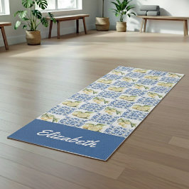 Esterilla De Yoga Blue Tile French Country Lemon Pattern Name