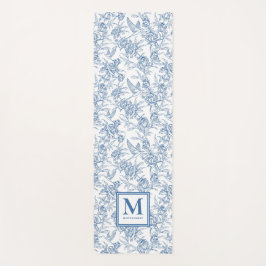 Esterilla De Yoga Blue Toile French Custom Name
