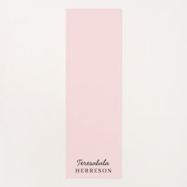 Esterilla De Yoga Blush Pink Monogram Modern Minimal Feminine Art