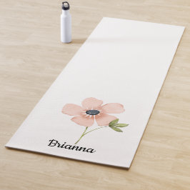 Esterilla De Yoga Blush Watercolor Flower Name