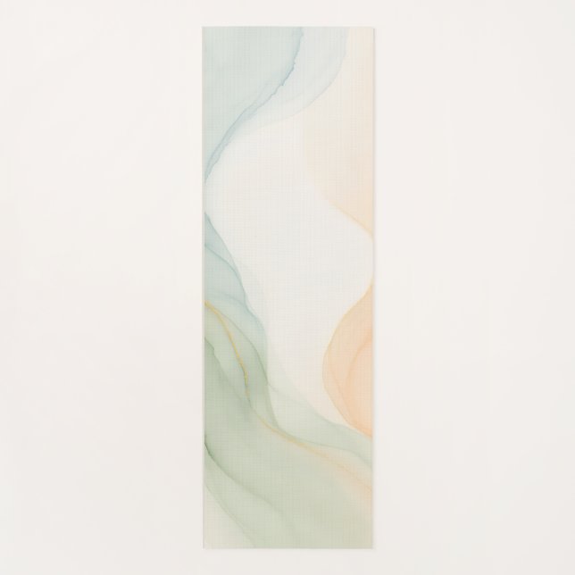 Esterilla De Yoga Boho Alcohol Ink Mindful Calming Minimalist (Anverso)