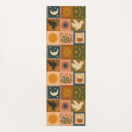 Esterilla De Yoga Boho Celestial | Sol y luna retro