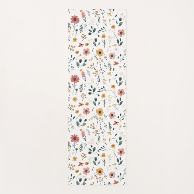 Esterilla De Yoga Boho Flor Silvestre (Anverso)