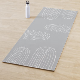 Esterilla De Yoga Boho Moderno de Medidados de Siglo Arcoiris