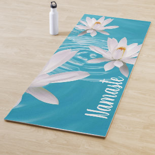 ESTERILLA DE YOGA BOLSO BLANCO DE LA MEDITACIÓN DE YOGA EN AZUL