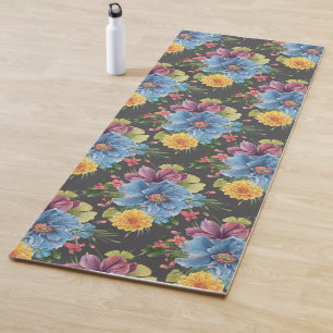 Esterilla De Yoga Bonito Y Flor Oscura