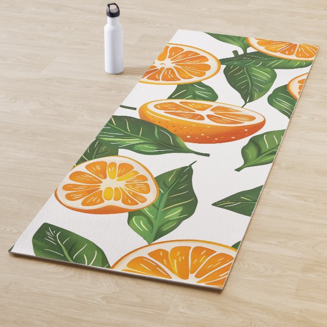 Esterilla De Yoga Botanical Fruit Orange Citrus Seamless Pattern (In situ)