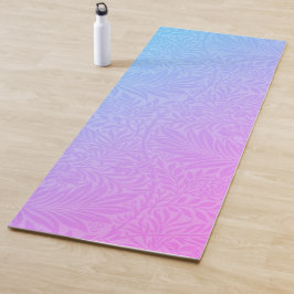 Esterilla De Yoga Botánico boho azul rosa