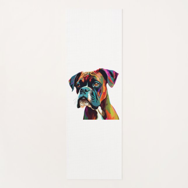 Esterilla De Yoga Boxer Dog Colorful (Anverso)