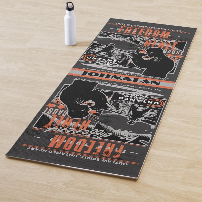 Esterilla De Yoga Boxing Motivation Rebel Fighter Gym Training (In situ)