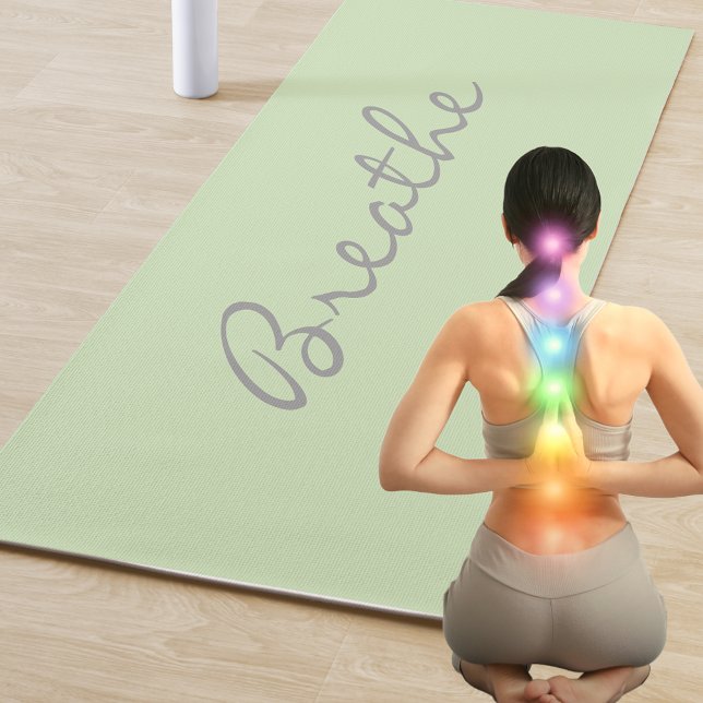 Esterilla De Yoga Breathe Modern Script (Subido por el creador)