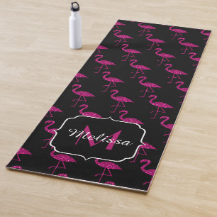 Esterilla De Yoga Brillo falso de flamenco destellos negros Monogram