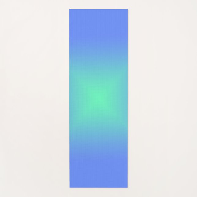 Esterilla De Yoga Brillo holográfico brillante azul a verde aguamari (Anverso)