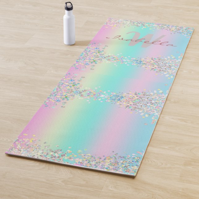 Esterilla De Yoga Brillo holográfico de unicornio (In situ)