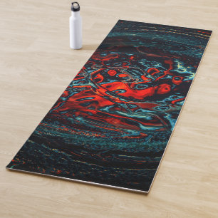 Esterilla De Yoga Brillo rojo del Océano Inferno