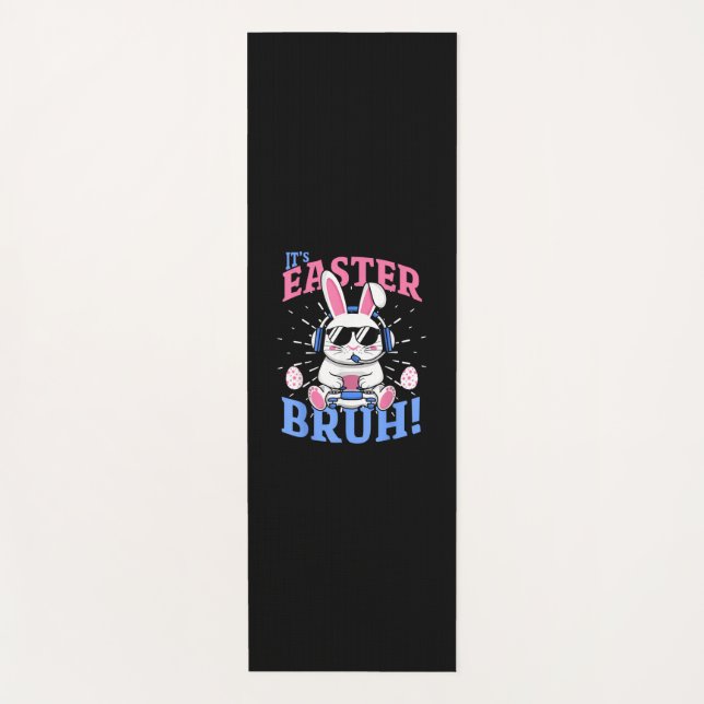 Esterilla De Yoga Bruh Easter Bunny Gamer Videojuegos Hombres Niño (Anverso)
