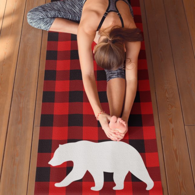 Esterilla De Yoga Búfalo Rojo Tapado y Oso Blanco (Subido por el creador)