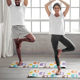 Esterilla De Yoga búhos y hojas