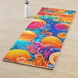 Esterilla De Yoga Burbujas en un Arrecife de Coral Colorido