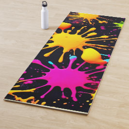 Esterilla De Yoga Burla de color artística con pintura de goteo