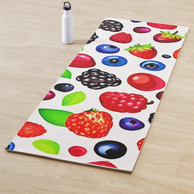 Esterilla De Yoga Burst de Berry: Patrón de Fruity (In situ)