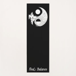Esterilla De Yoga Buscar equilibrio Zen Yin Yang blanco negro