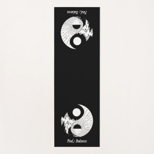 Esterilla De Yoga Buscar equilibrio Zen Yin Yang blanco negro