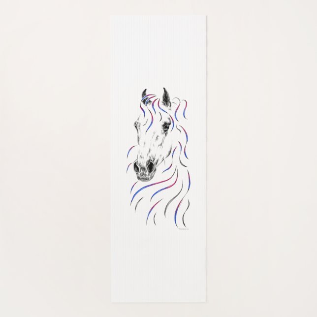 Esterilla De Yoga Caballo árabe elegante (Reverso)