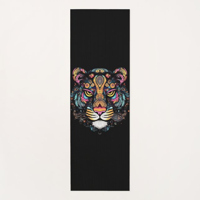 Esterilla De Yoga Cabeza de Tigre Impresionante  (Anverso)