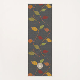 Esterilla De Yoga Caída brillante deja un monograma ruso