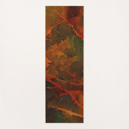 Esterilla De Yoga Caída del Resumen de la Tierra Rica Profunda Otoño