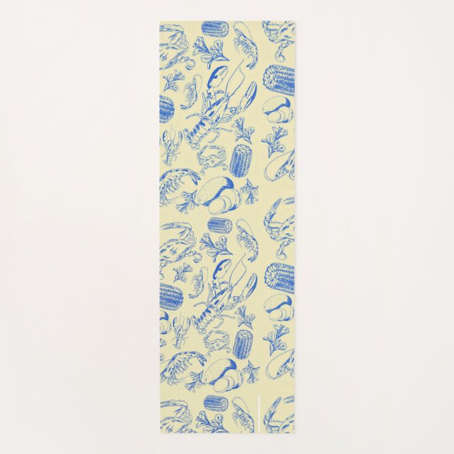 Esterilla De Yoga Cajun Seafood Boil - Arte de Comida Costera del Su (Anverso)