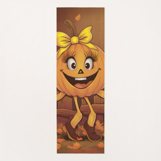 Esterilla De Yoga Calabaza feliz. (Anverso)