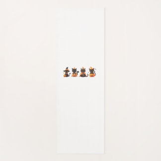 Esterilla De Yoga Calabaza para gato negro