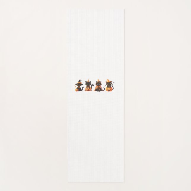 Esterilla De Yoga Calabaza para gato negro (Anverso)