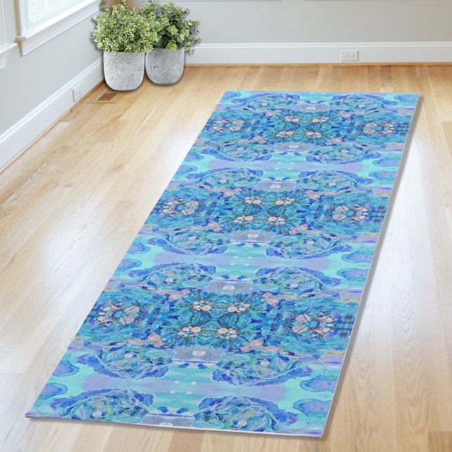 Esterilla De Yoga Calidoscopio Azul Personalizado (Subido por el creador)