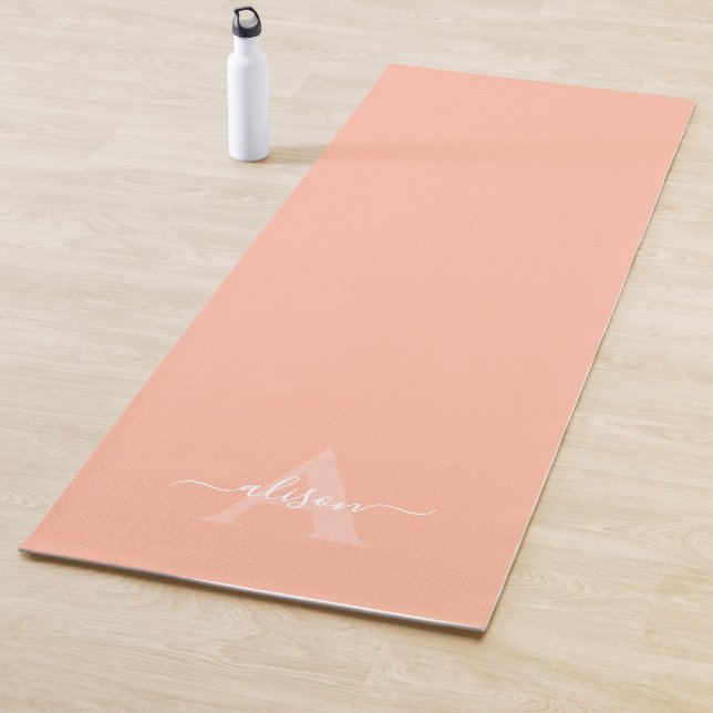 Esterilla De Yoga Caligrafía de monograma de letra script femenina (Subido por el creador)