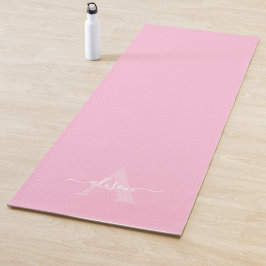 Esterilla De Yoga Caligrafía de monograma femenino