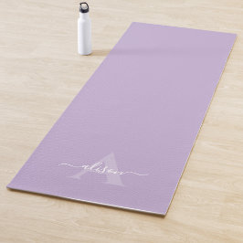 Esterilla De Yoga Caligrafía de monograma femenino