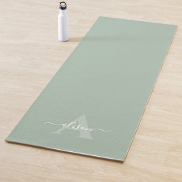 Esterilla De Yoga Caligrafía de monograma femenino